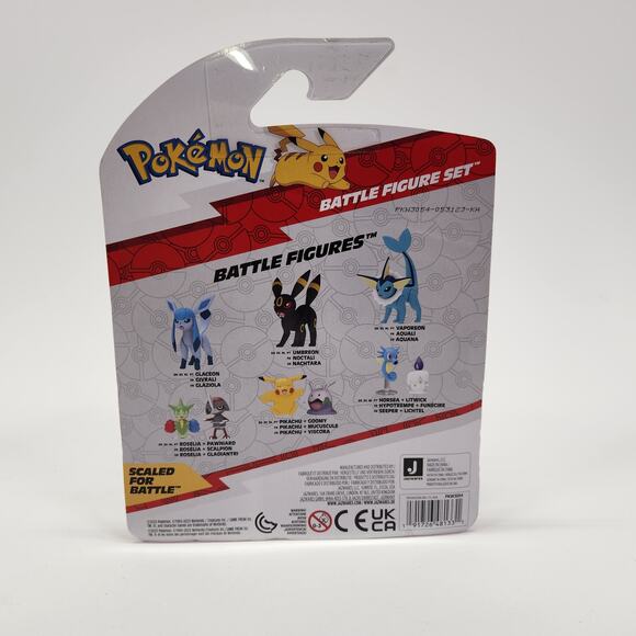 Nintendo Jazwares Pokemon Battle Figure 3 Pack Omanyte Lucario Pikachu - Picture 3 of 5